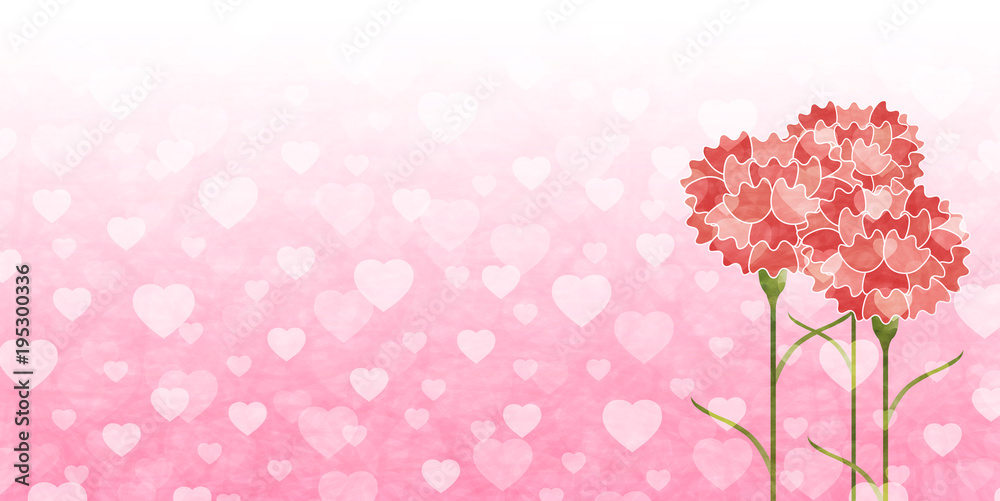 カーネーション 母の日 花 背景 Stock Vector Adobe Stock