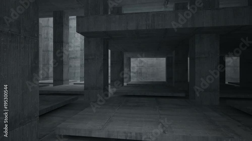 Wallpaper Mural Abstract parametric white interior with neon lighting. 3D illustration and rendering. Torontodigital.ca