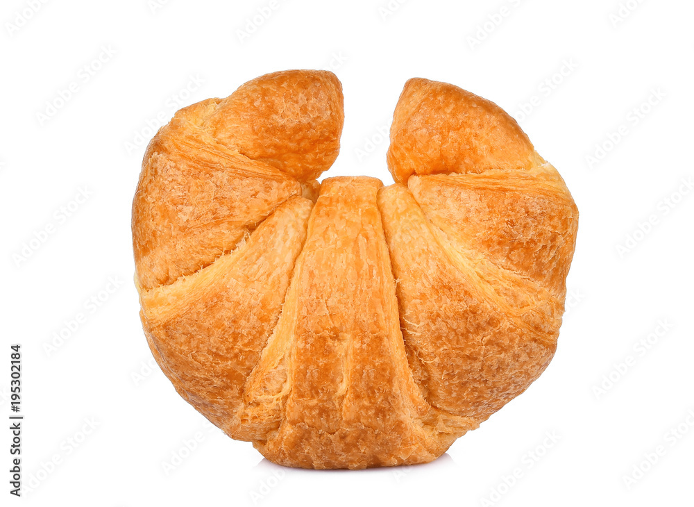 fresh croissant isolated on white background fresh croissant isolated on white background