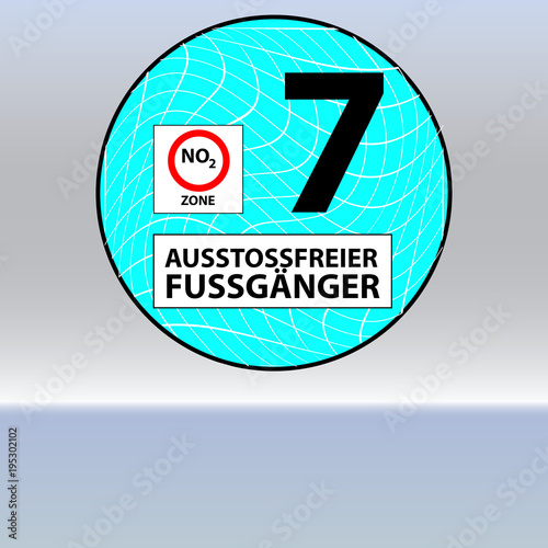 Blaue Plakette Fussgänger 2
