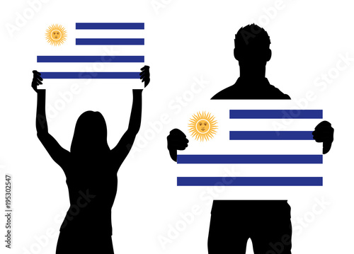 Zwei Fans - Uruguay