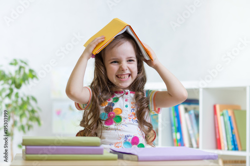Child girl student in the s...