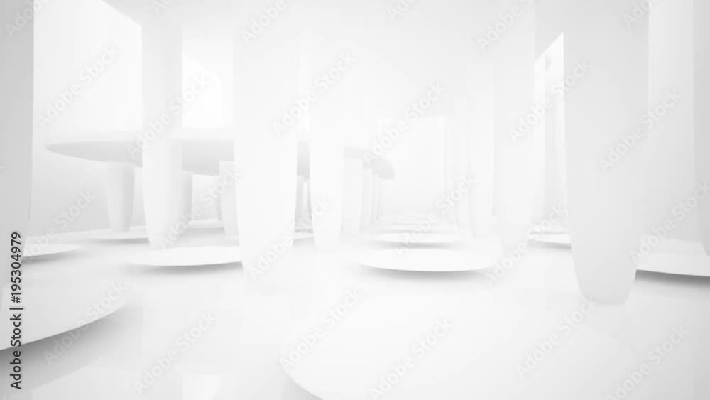Abstract parametric white interior with neon lighting. 3D illustration and rendering. Abstract parametric white interior with neon lighting. 3D illustration and rendering.