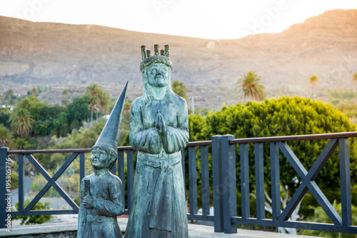  Eine Statue im Dorf Santa Lucia, Gran Canaria   photo