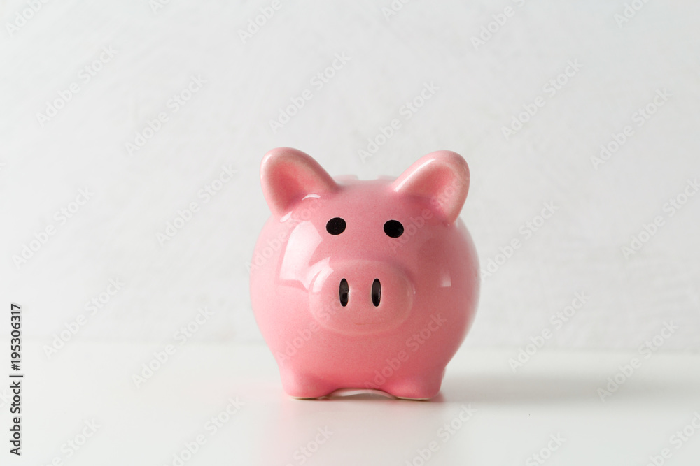 piggy bank isolated on white