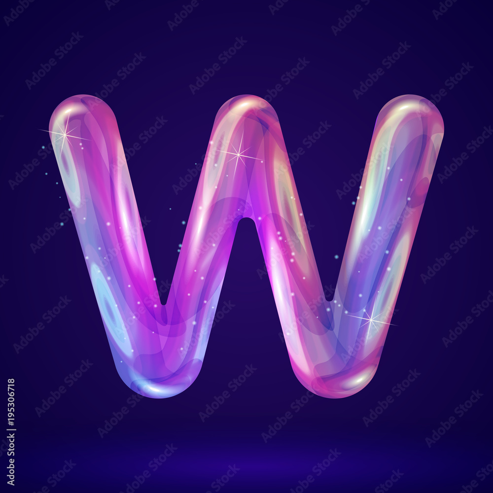 Holographic letter vector illustration Holographic letter vector illustration