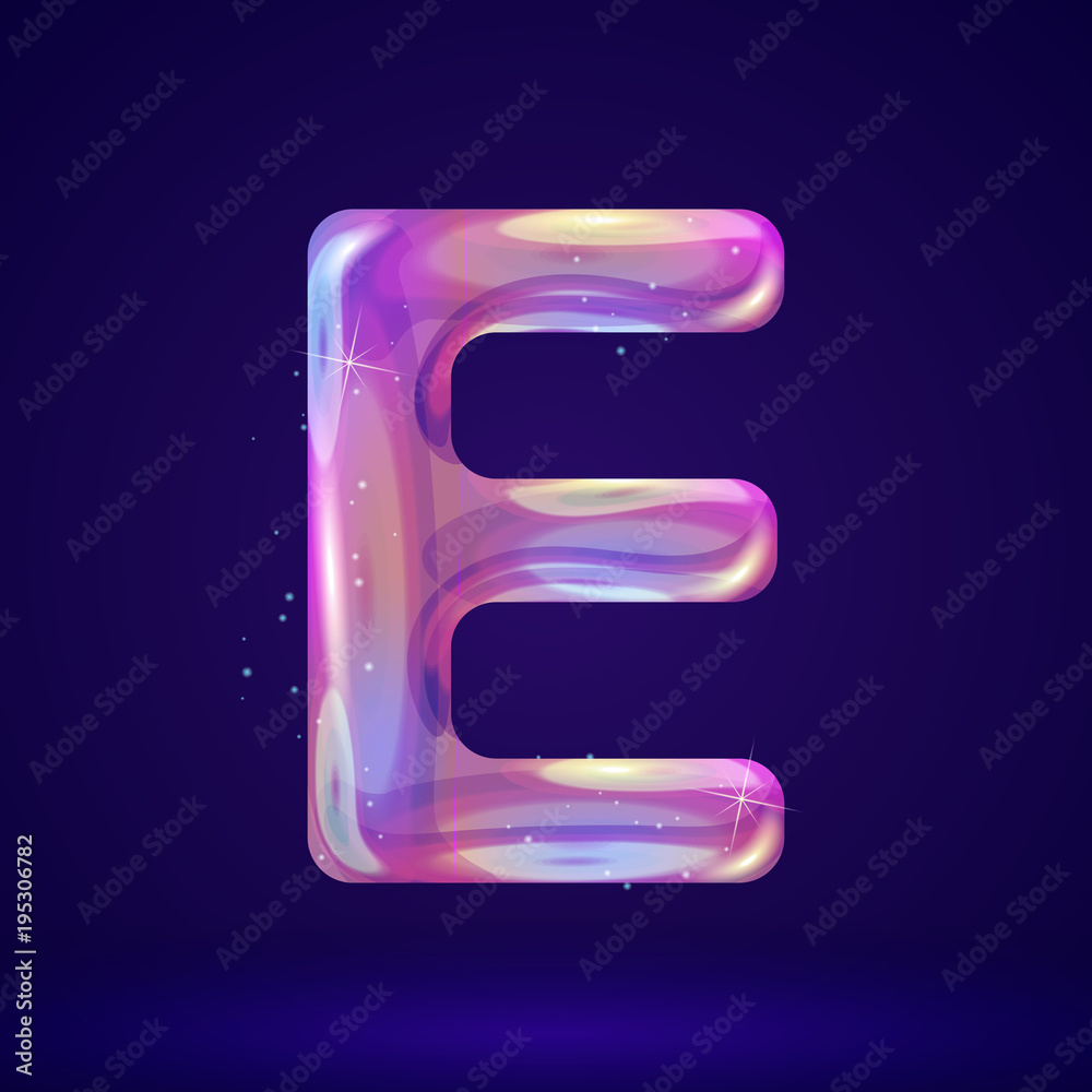 Holographic letter vector illustration Holographic letter vector illustration
