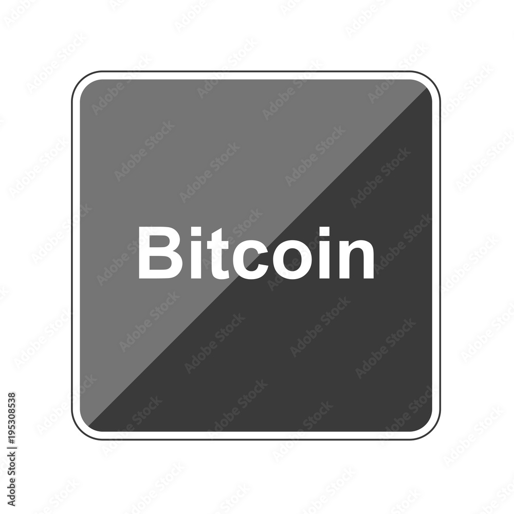 Bitcoin Schrift - Reflektierender App Button Bitcoin Schrift - Reflektierender App Button