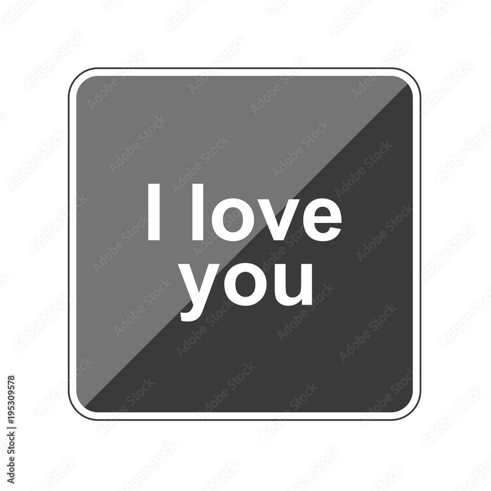 I love you - Reflektierender App Button I love you - Reflektierender App Button
