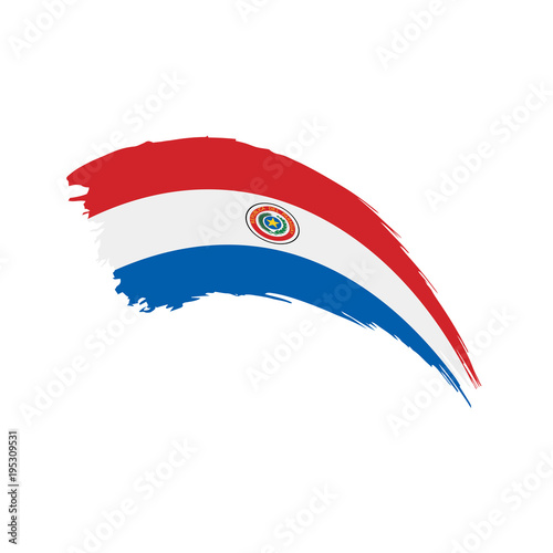 Paraguay flag, vector illustration