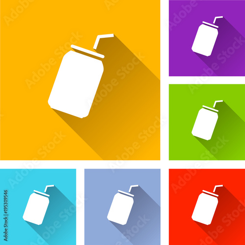 soda bottle icons with shadow