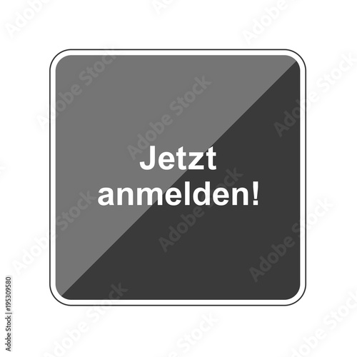 Jetzt anmelden - Reflektierender App Button