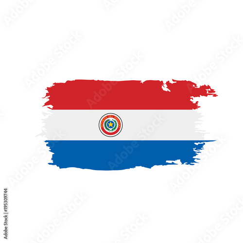 Paraguay flag, vector illustration