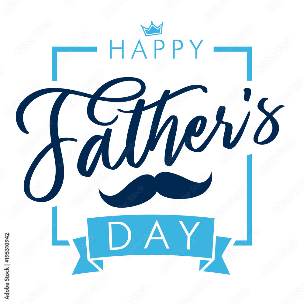 Happy father`s day lettering greeting card. Happy Fathers Day ...