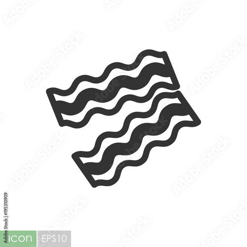 Bacon pieces vector icon