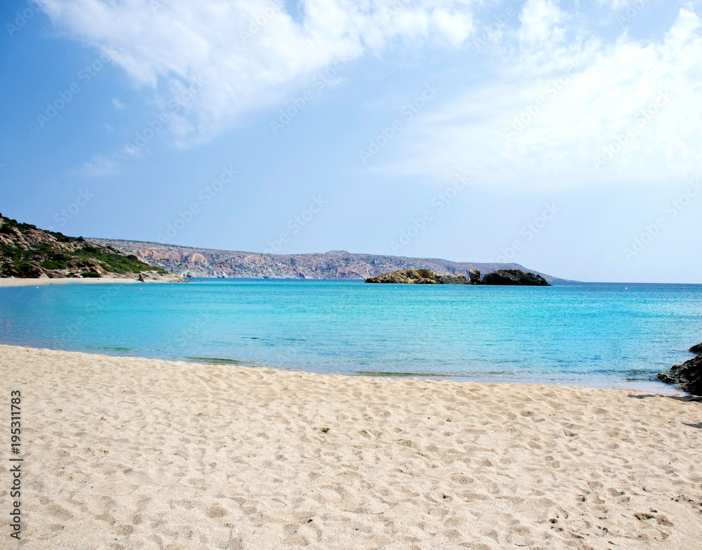 Meravigliosa spiaggia dell'isola di Creta, Grecia Meravigliosa spiaggia dell'isola di Creta, Grecia