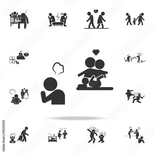 envy of a stranger's family icon. Detailed set of illustration bad family icons. Premium quality graphic design. One of the collection icons for websites, web design
