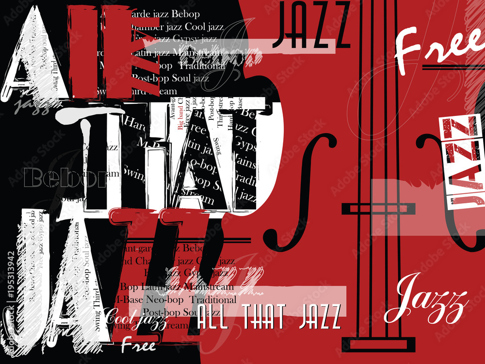 Festiwal muzyki jazzowej, szablon tło plakat. <span>plik: #195313942 | autor: Yevhen</span>
