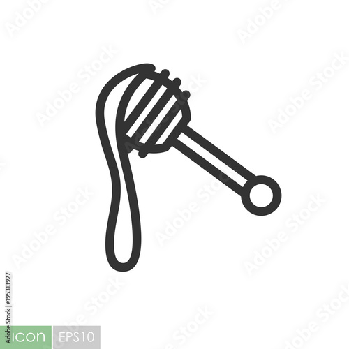 Honey dipper vector icon