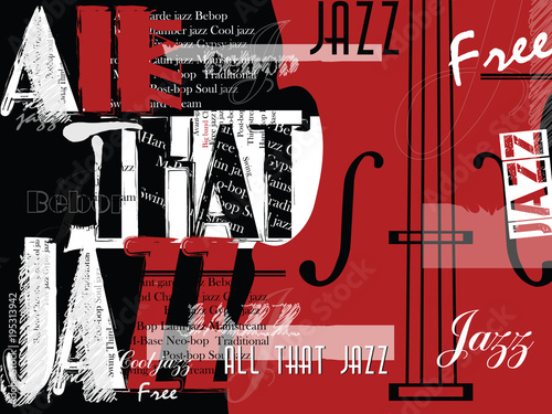 Plakat Festiwal muzyki jazzowej, szablon tło plakat.