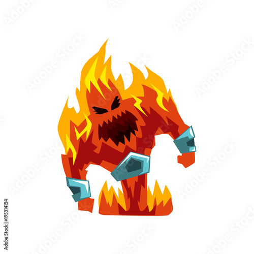 Fervillon demonic infernal creature character vector Illustration on a white background photo