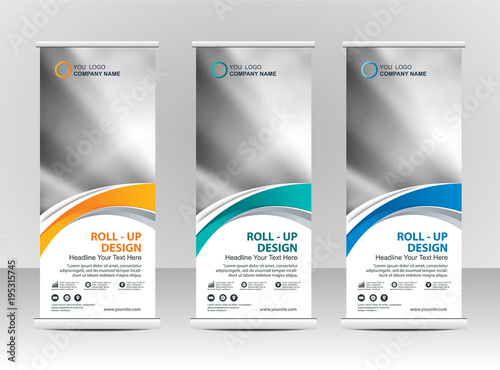 Roll up banner stand template design