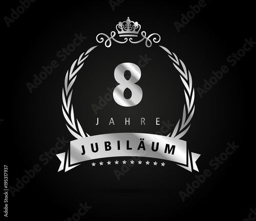 8 Jubilaeum laurel silber