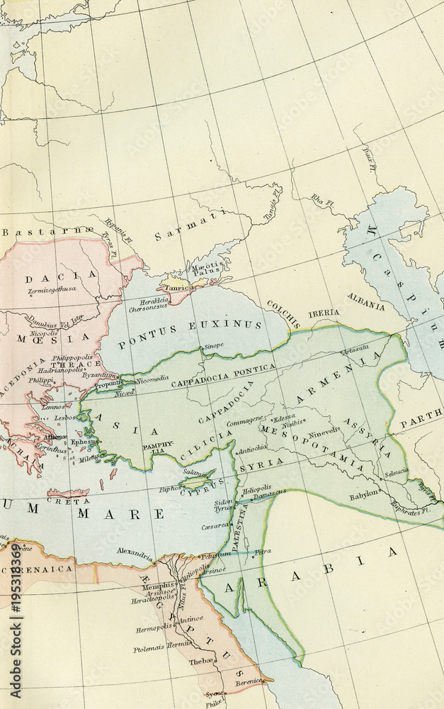 Antique Map of the Roman Empire - Early 1800 Vintage Maps of the World Antique Map of the Roman Empire - Early 1800 Vintage Maps of the World
