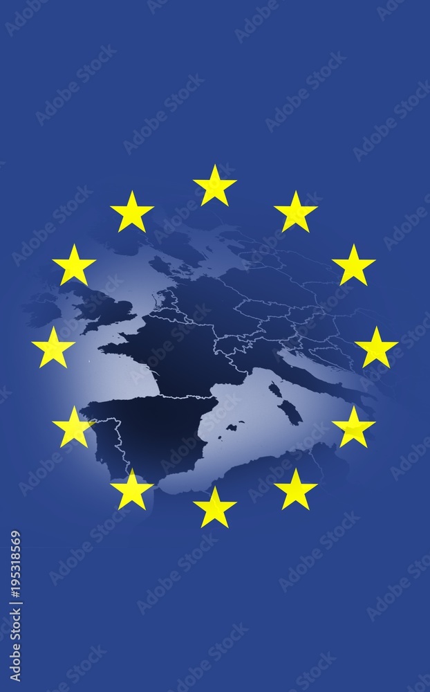 European union flag - obrazy, fototapety, plakaty 