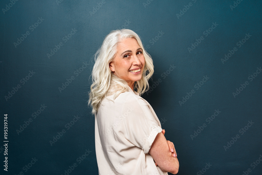 Gorgeous mature old woman looking camera. Gorgeous mature old woman looking camera.
