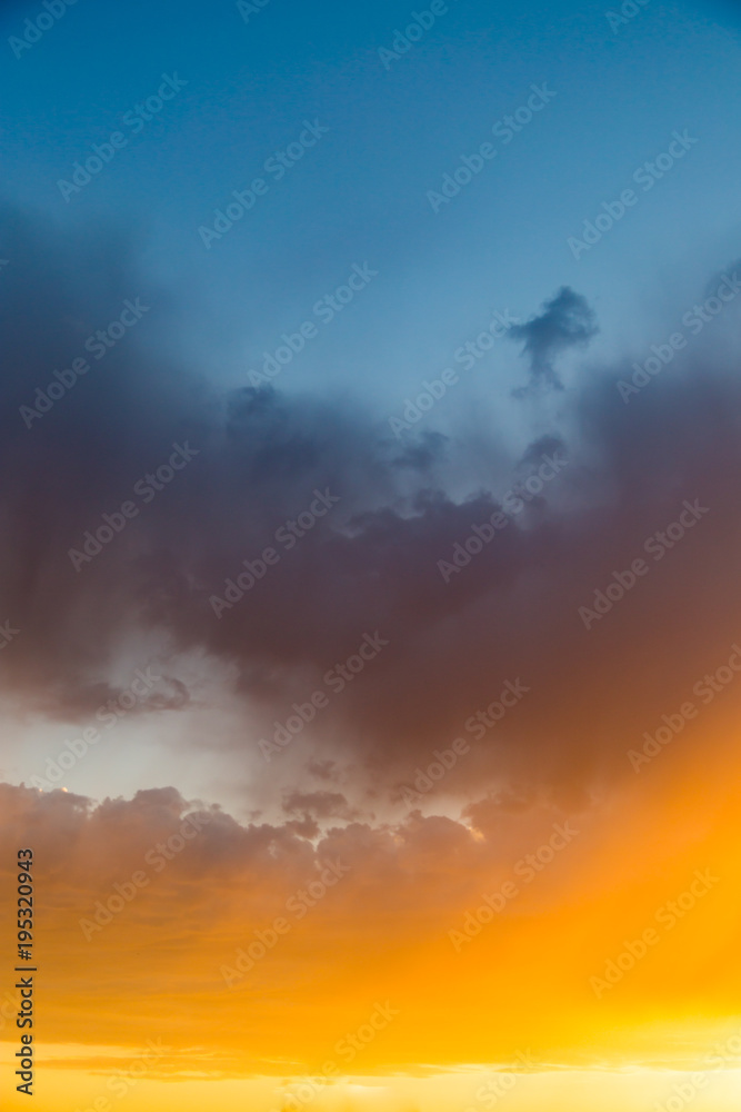 Beautiful clouds in the sky at sunset Beautiful clouds in the sky at sunset