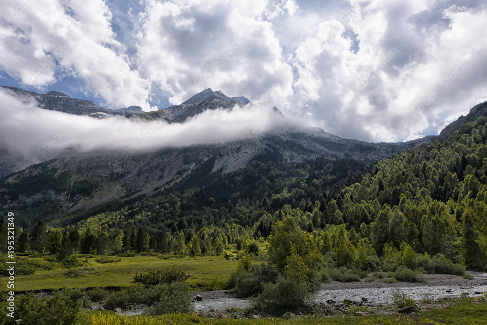 landscape in the mountains of pyrenees