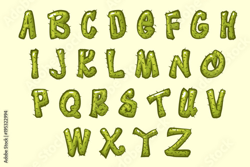 Cartoon cactus font