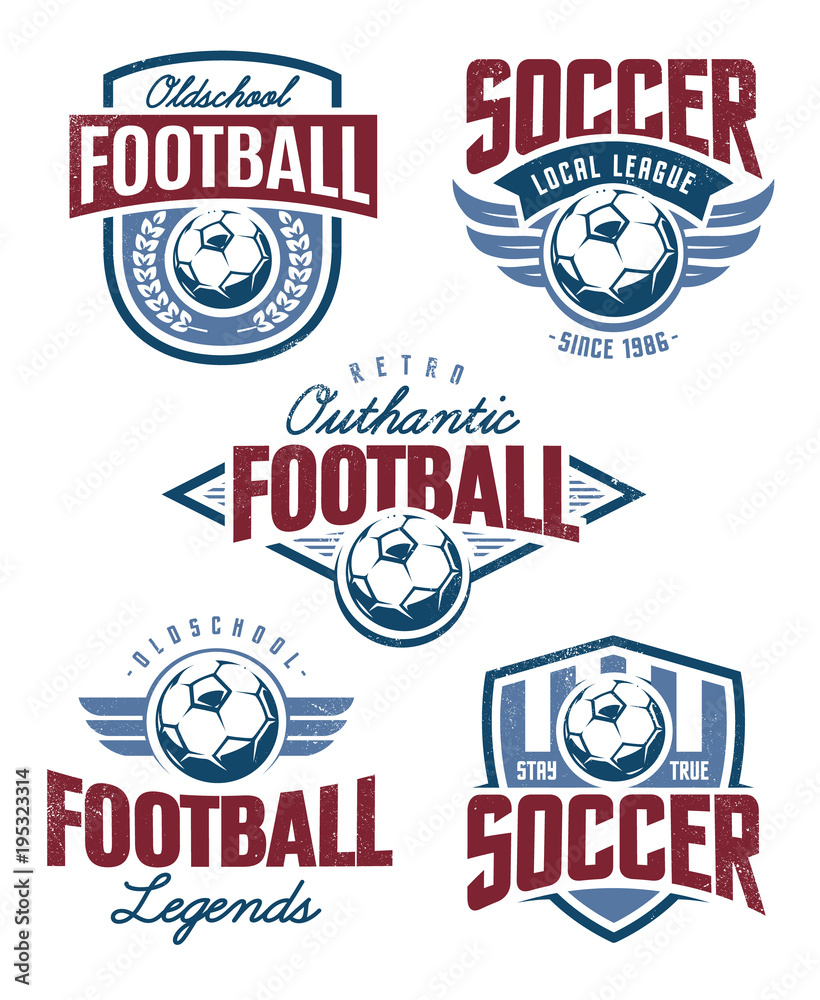 Naklejka premium Vector Football Emblems