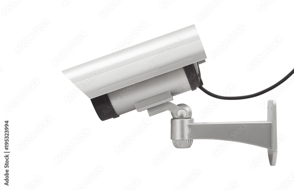 surveillance camera recording isolated on white background