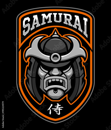 Badge of samurai warrior