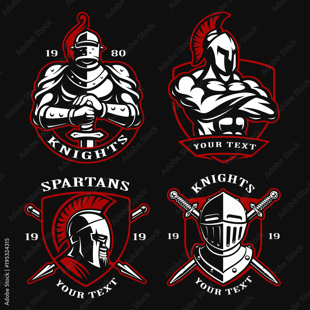 Fototapeta premium Set of ancient warriors