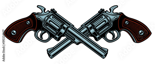 Vector illustration with guns.