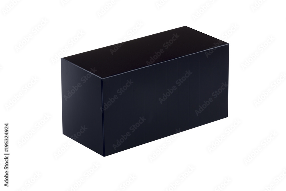 Fototapeta premium Black box, isolated on white background with clipping path