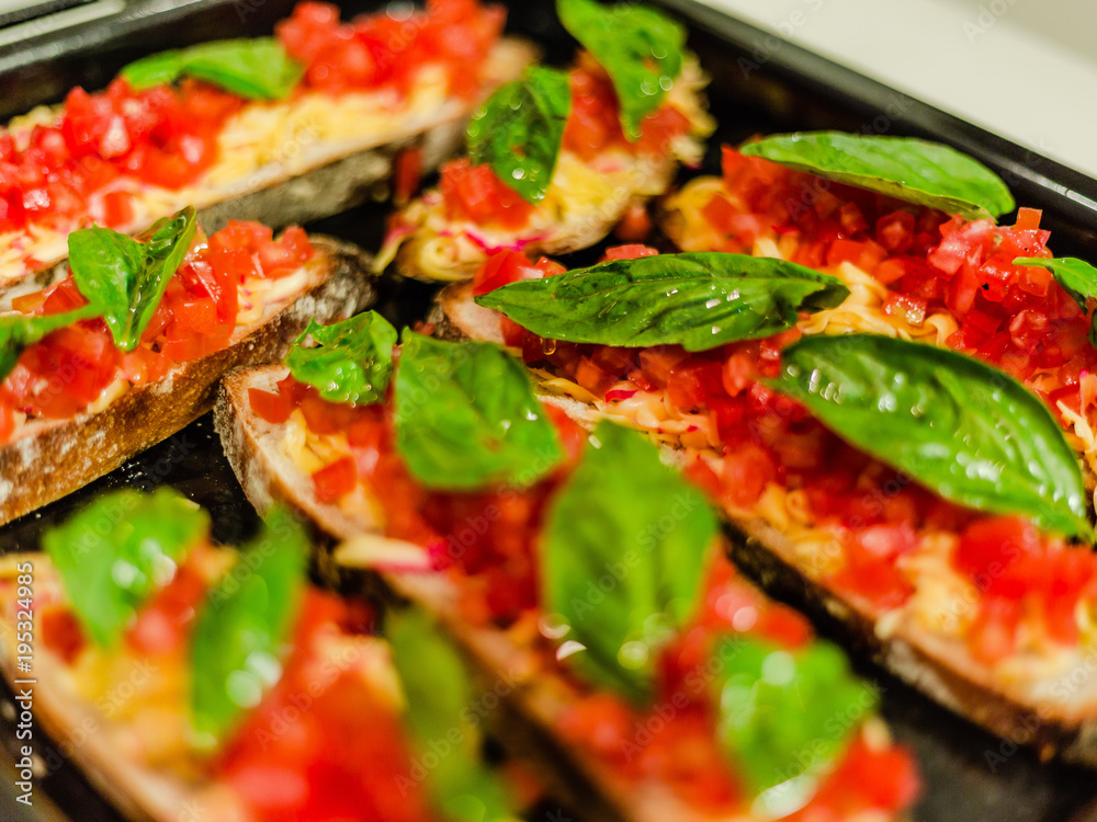 Tomatoes with bread