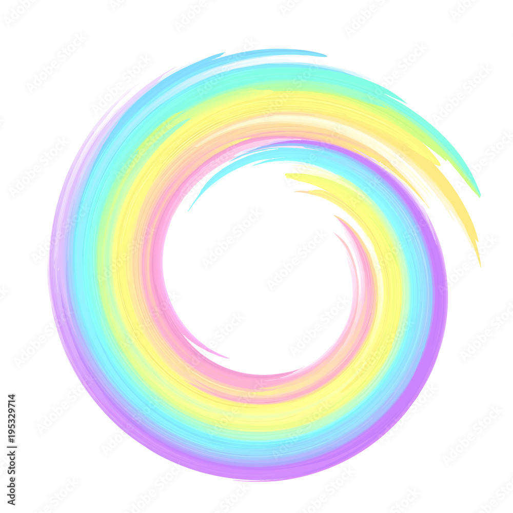 Rainbow pastel colors vector swirl frame Stock Vector | Adobe Stock