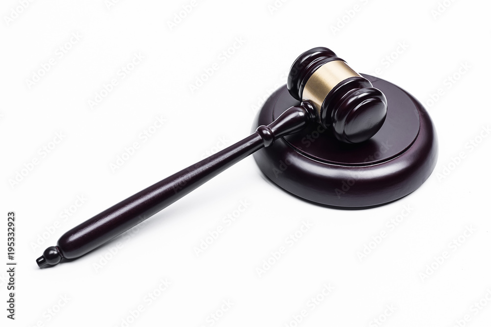 the Hammer Judge on white background. the Hammer Judge on white background.
