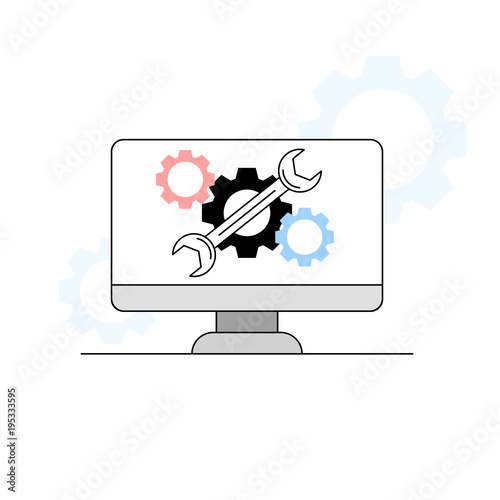 Tech help and maintenance concept