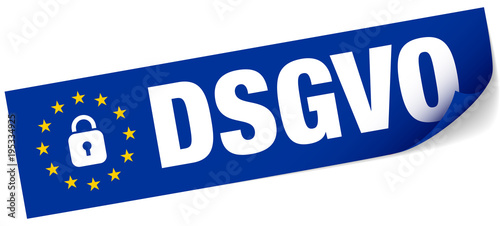 Haftnotiz Banner "DSGVO" Europa