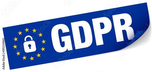Stick Note Banner "GDPR" Europe