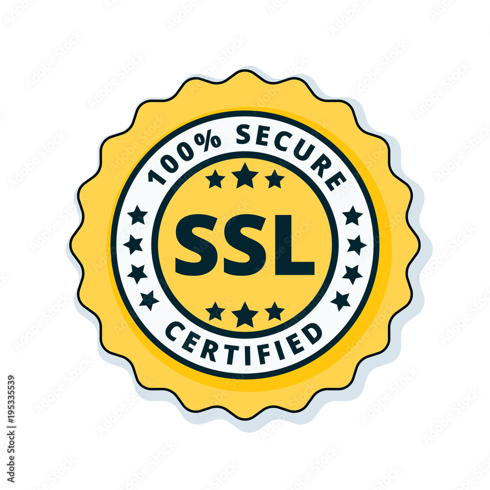 SSL Certified label illustration SSL Certified label illustration