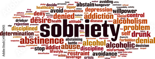 sobriety word cloud photo