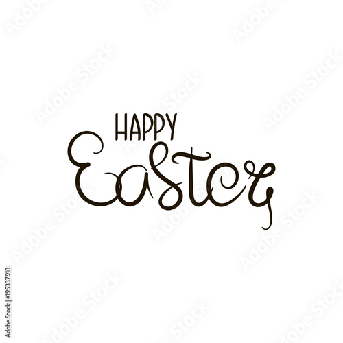 Hand drawn elegant lettering of Happy Easter