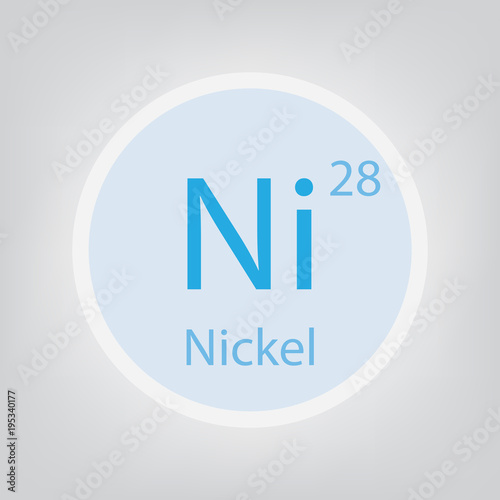 Nickel Ni chemical element icon- vector illustration
