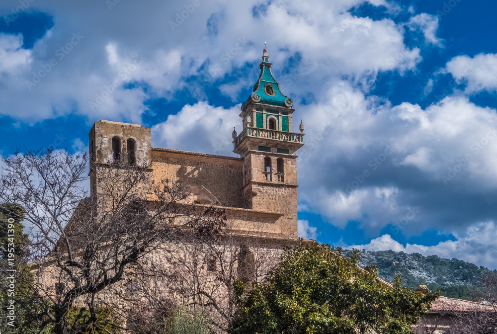 Valldemossa, an outstandingly beautiful village in a remote valley in the Serra Tramuntana mountain range, Majorca (Mallorca), Balearic Islands, Spain. Particularly fanous for its Carthusian Monastery Valldemossa, an outstandingly beautiful village in a remote valley in the Serra Tramuntana mountain range, Majorca (Mallorca), Balearic Islands, Spain. Particularly fanous for its Carthusian Monastery